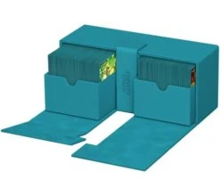 Ultimate Guard - Twin Flip'n'Tray 266+ XenoSkin: Petrol -Card Game Shop ug 01364 4